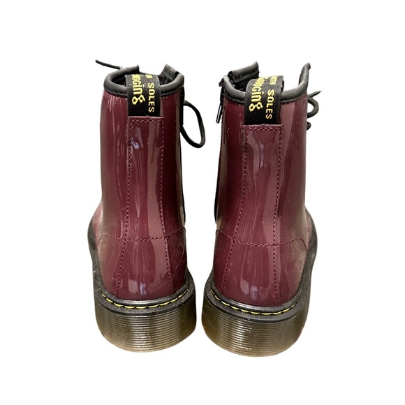 Dr Martens Women’s Boots Burgundy Purple Lace-Up Patent Leather - Picture 5 of 11
